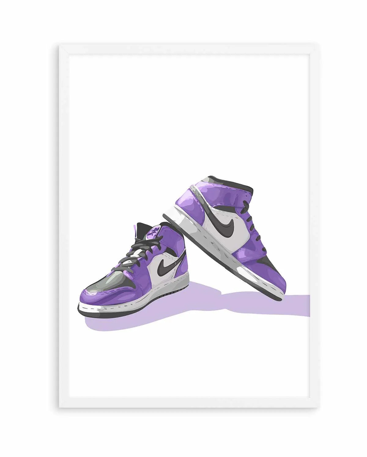 Air Jordans Purple | Art Print from Olive et Oriel where you can shop wallpaper and artworks online