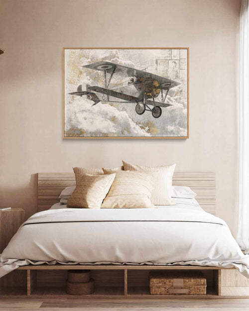 Airplane I | Framed Canvas Art Print