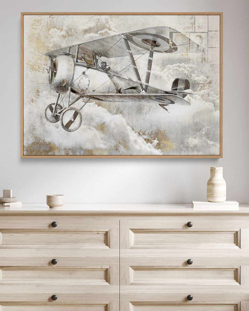 Airplane II | Framed Canvas Art Print