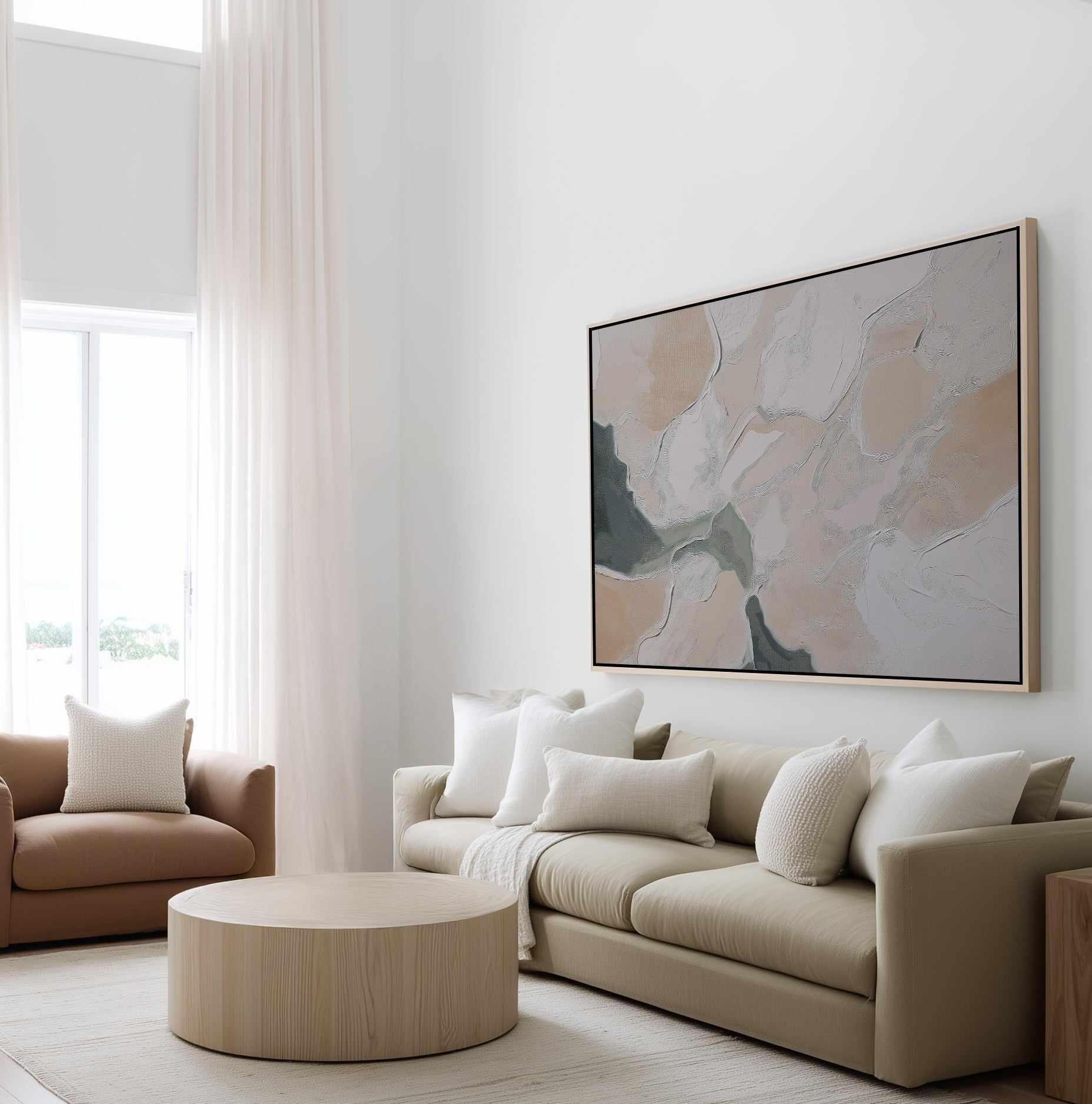 Alabaster Ridge II | Framed Canvas Art Print from Olive et Oriel where you can shop wallpaper and artworks online