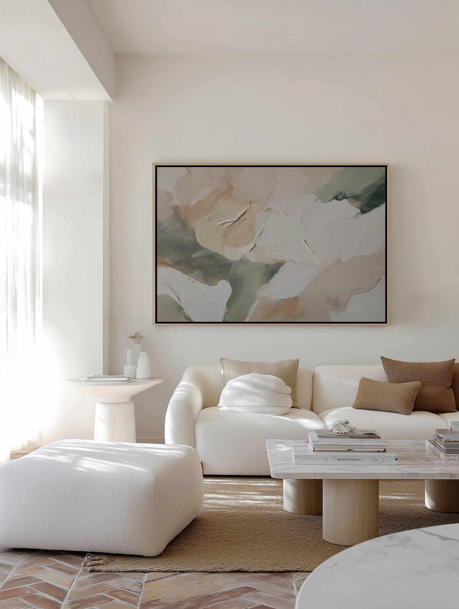 Alabaster Ridge III | Framed Canvas Art Print from Olive et Oriel where you can shop wallpaper and artworks online