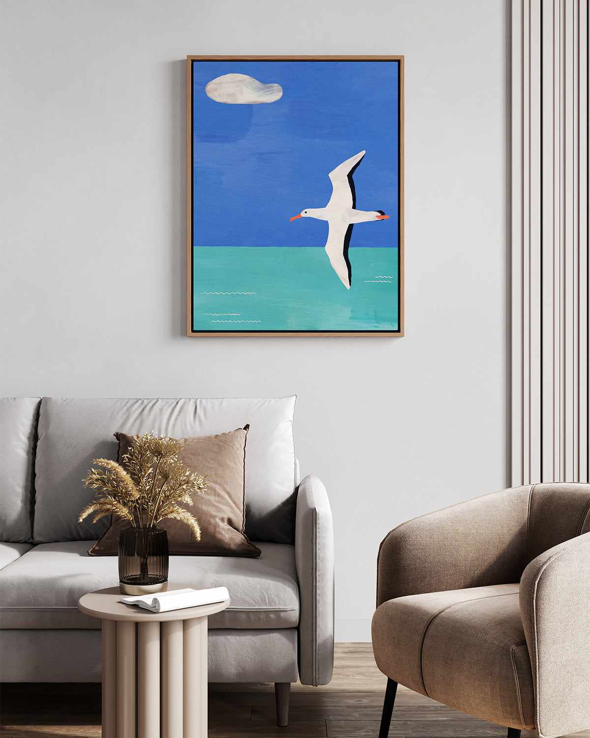 Albatross & the Cloud by Henry Rivers | Framed Canvas Art Print