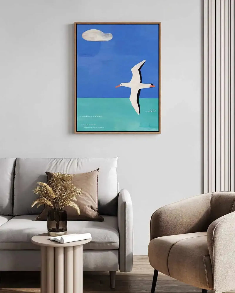 Albatross & the Cloud by Henry Rivers | Framed Canvas Art Print from Olive et Oriel where you can shop wallpaper and artworks online