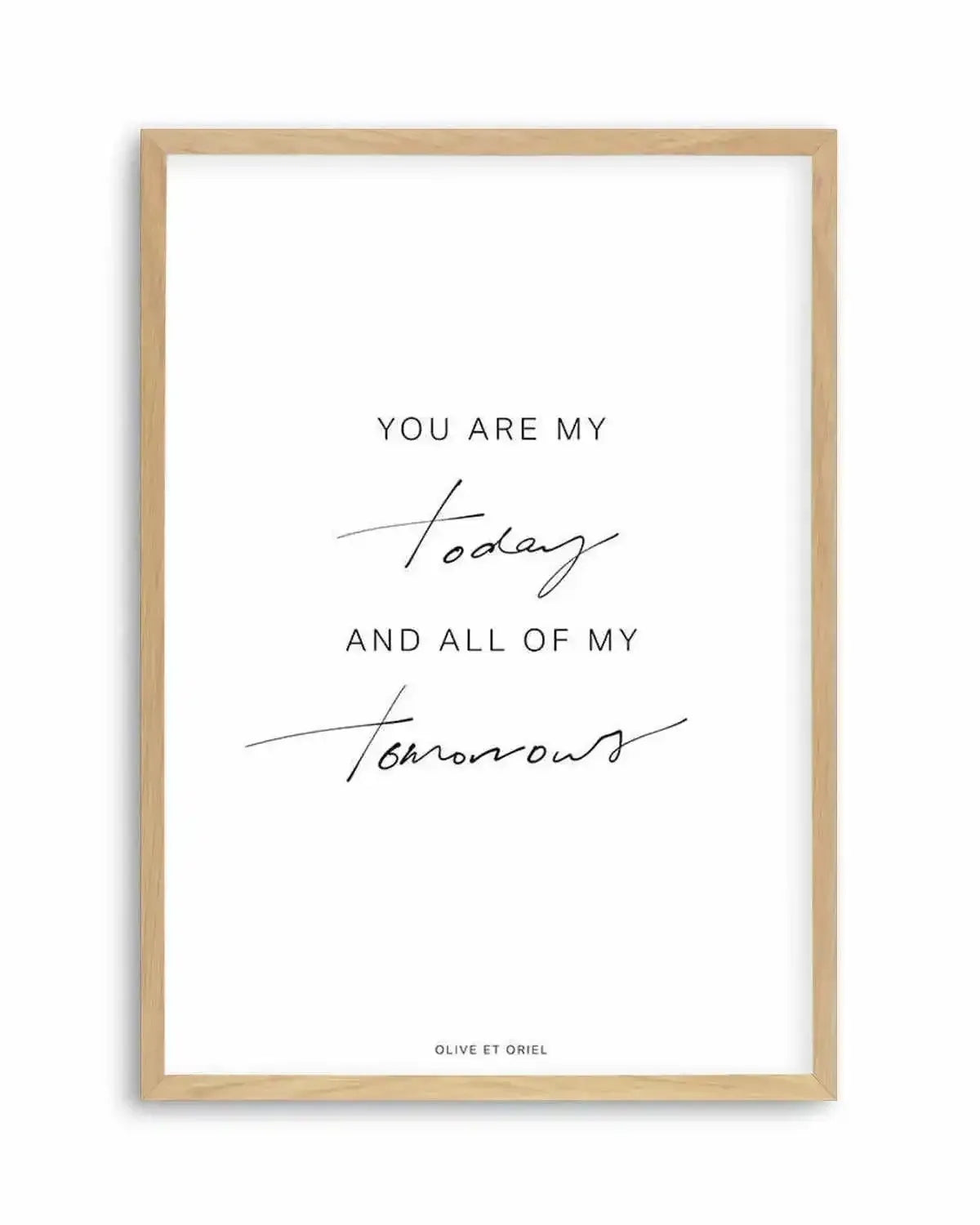 All Of My Tomorrows | Hand scripted Art Print from Olive et Oriel where you can shop wallpaper and artworks online