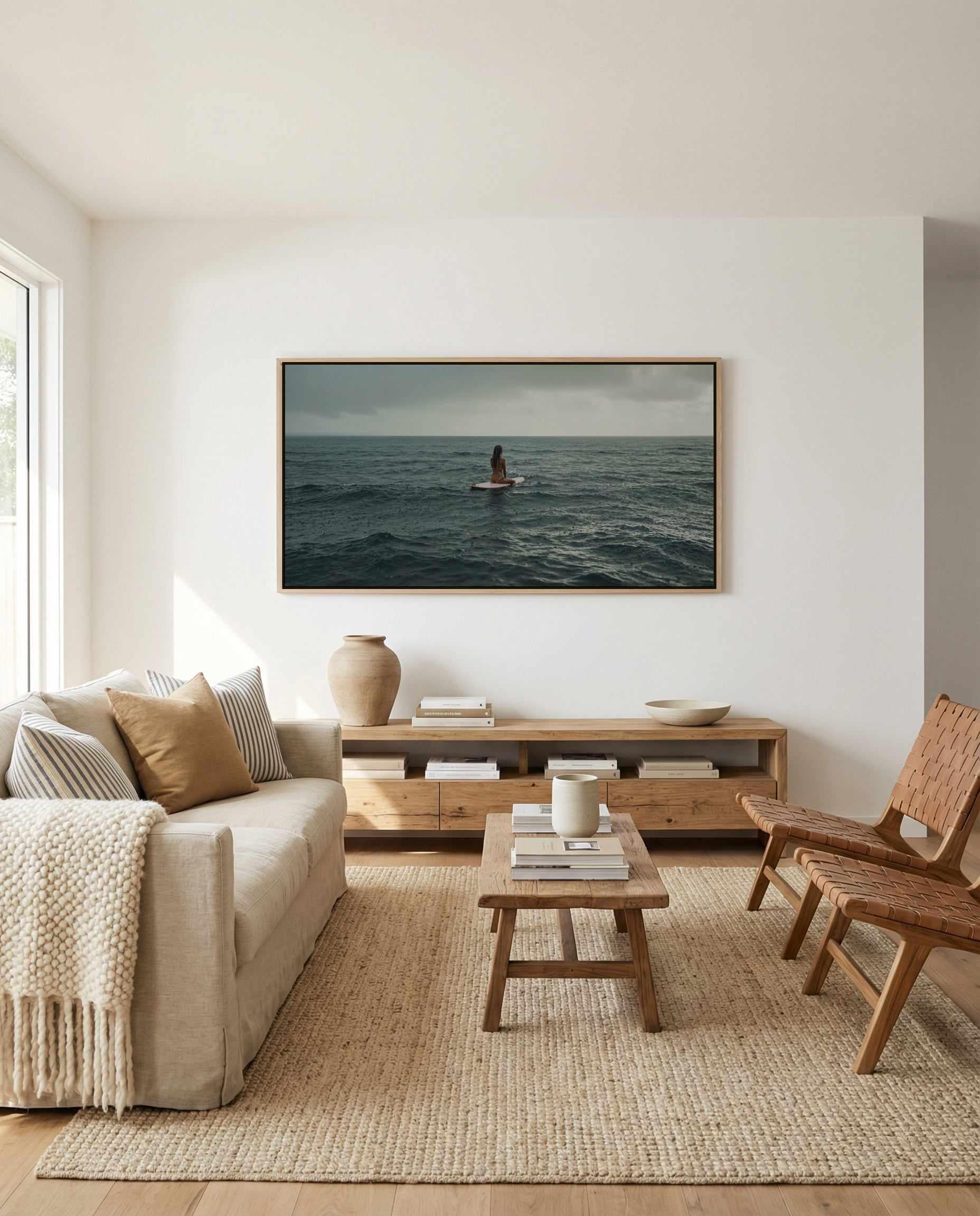 All Rain No Surf | Panoramic Canvas Art Print from Olive et Oriel where you can shop wallpaper and artworks online