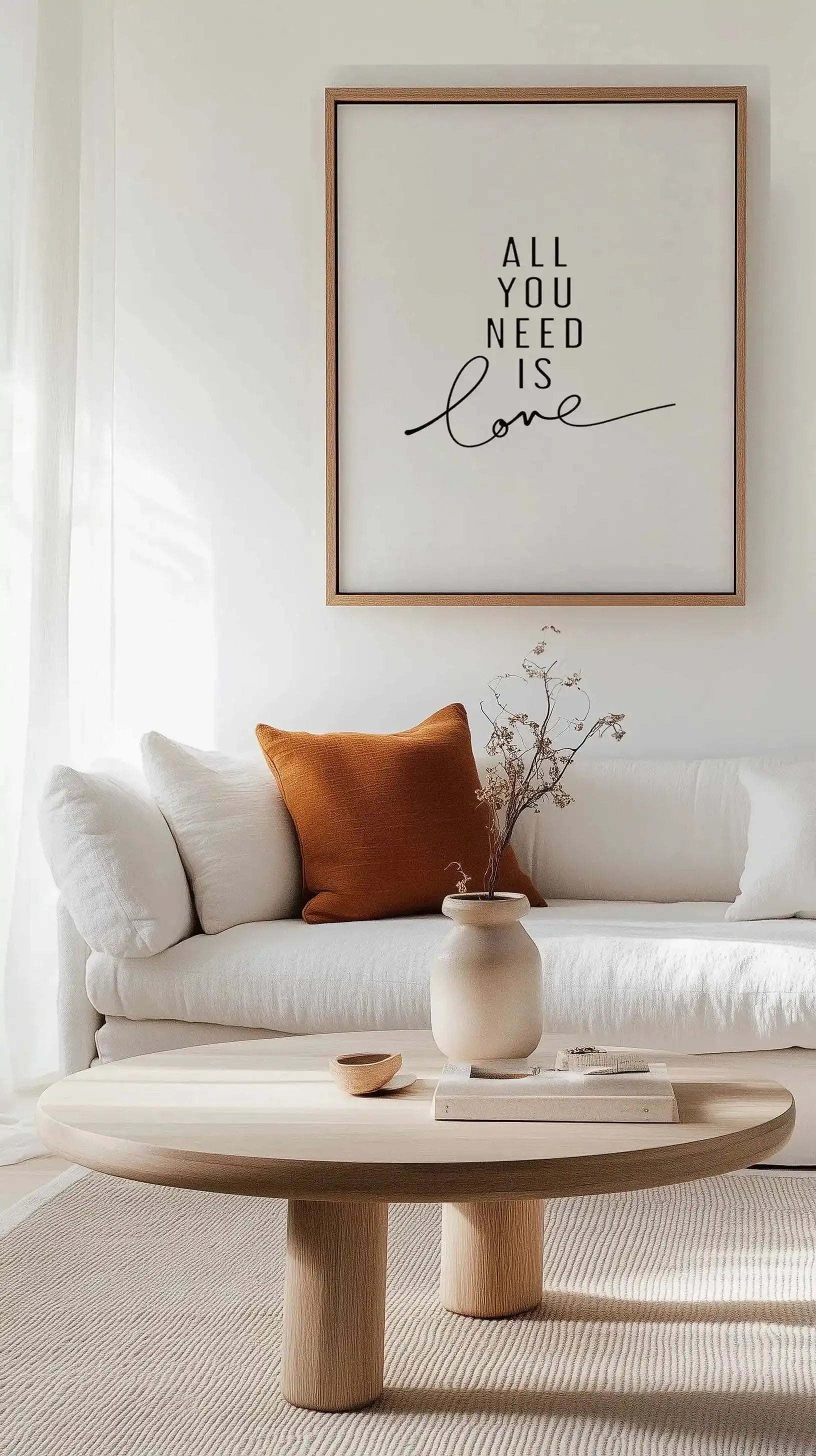 All You Need Is Love | Framed Canvas Art Print from Olive et Oriel where you can shop wallpaper and artworks online