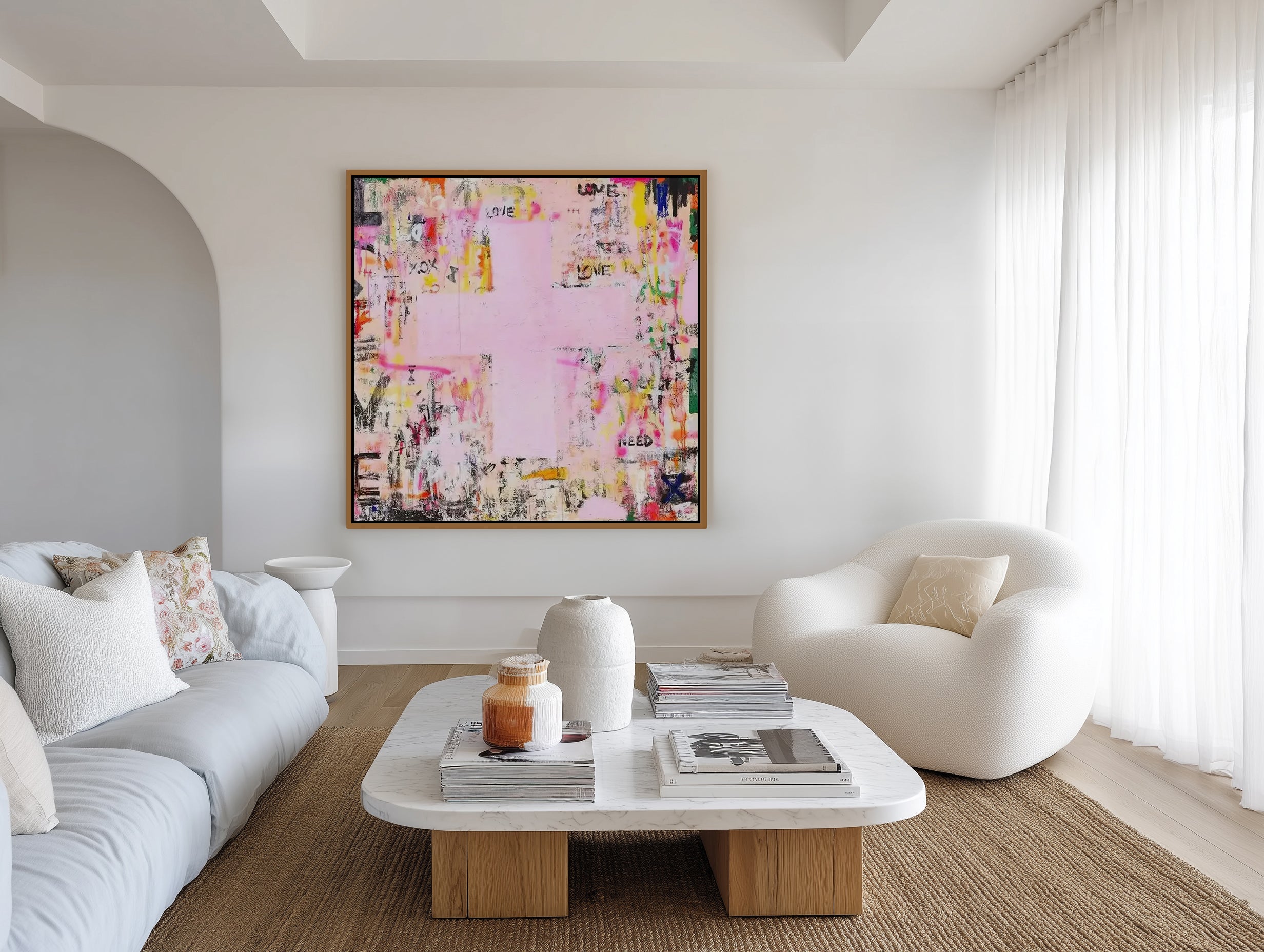 All You Need Is Love by Jackie Green | Framed Canvas Art Print