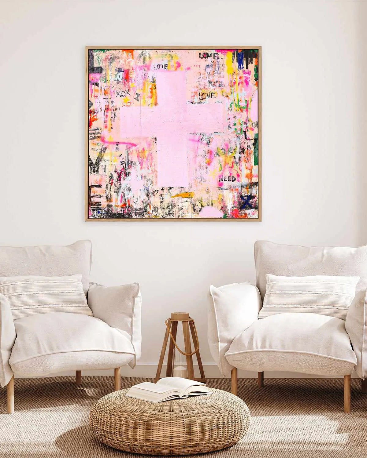 All You Need Is Love by Jackie Green | Framed Canvas Art Print from Olive et Oriel where you can shop wallpaper and artworks online