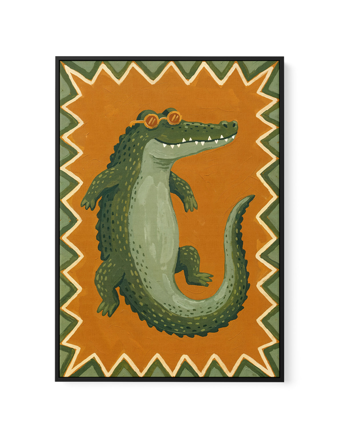 Alligator | Framed Canvas Art Print