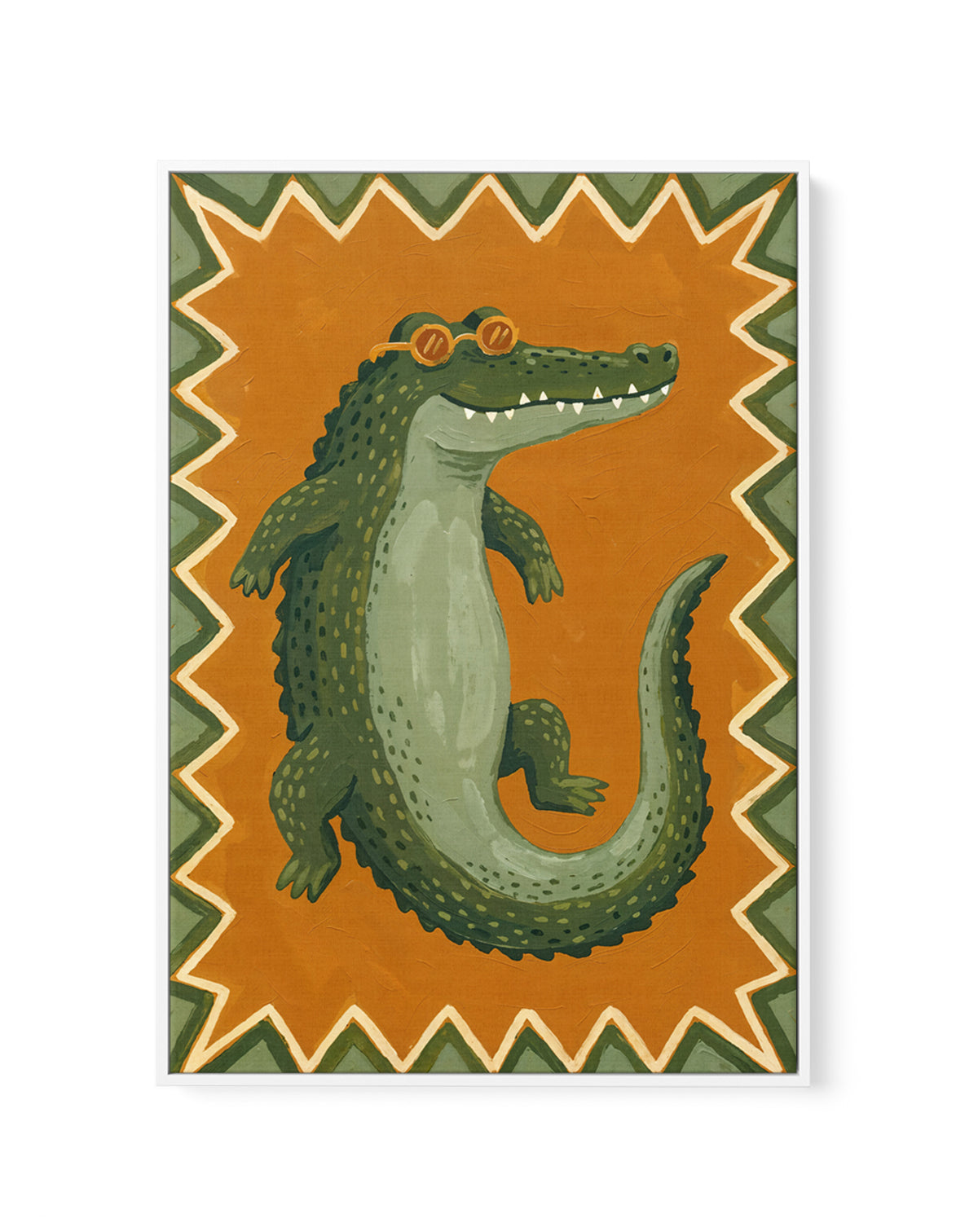 Alligator | Framed Canvas Art Print