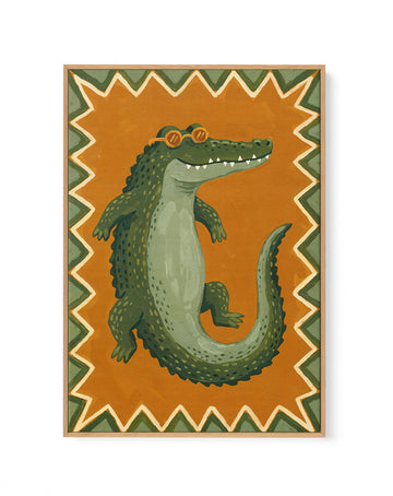 Alligator | Framed Canvas Wall Art