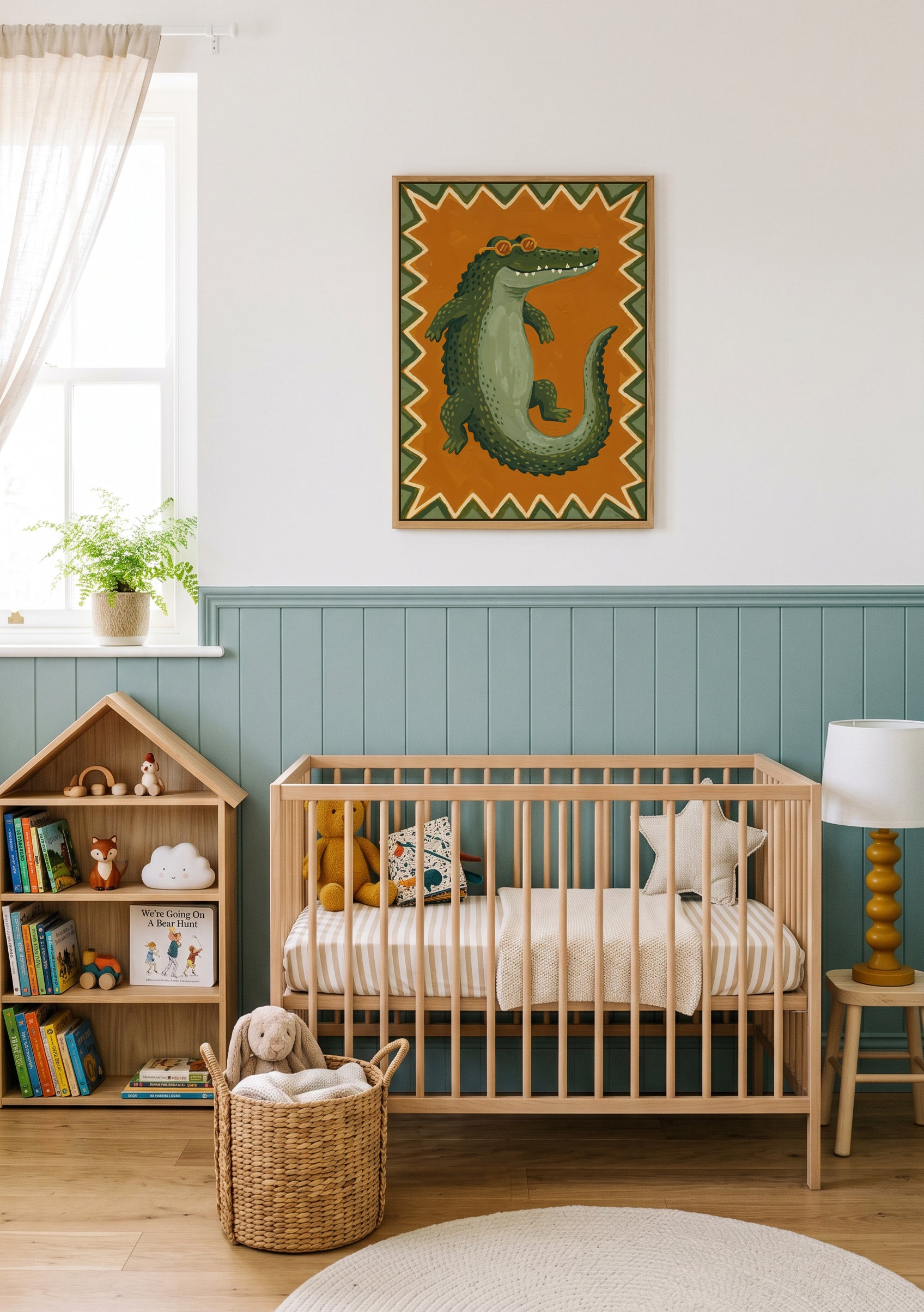 Alligator | Framed Canvas Art Print