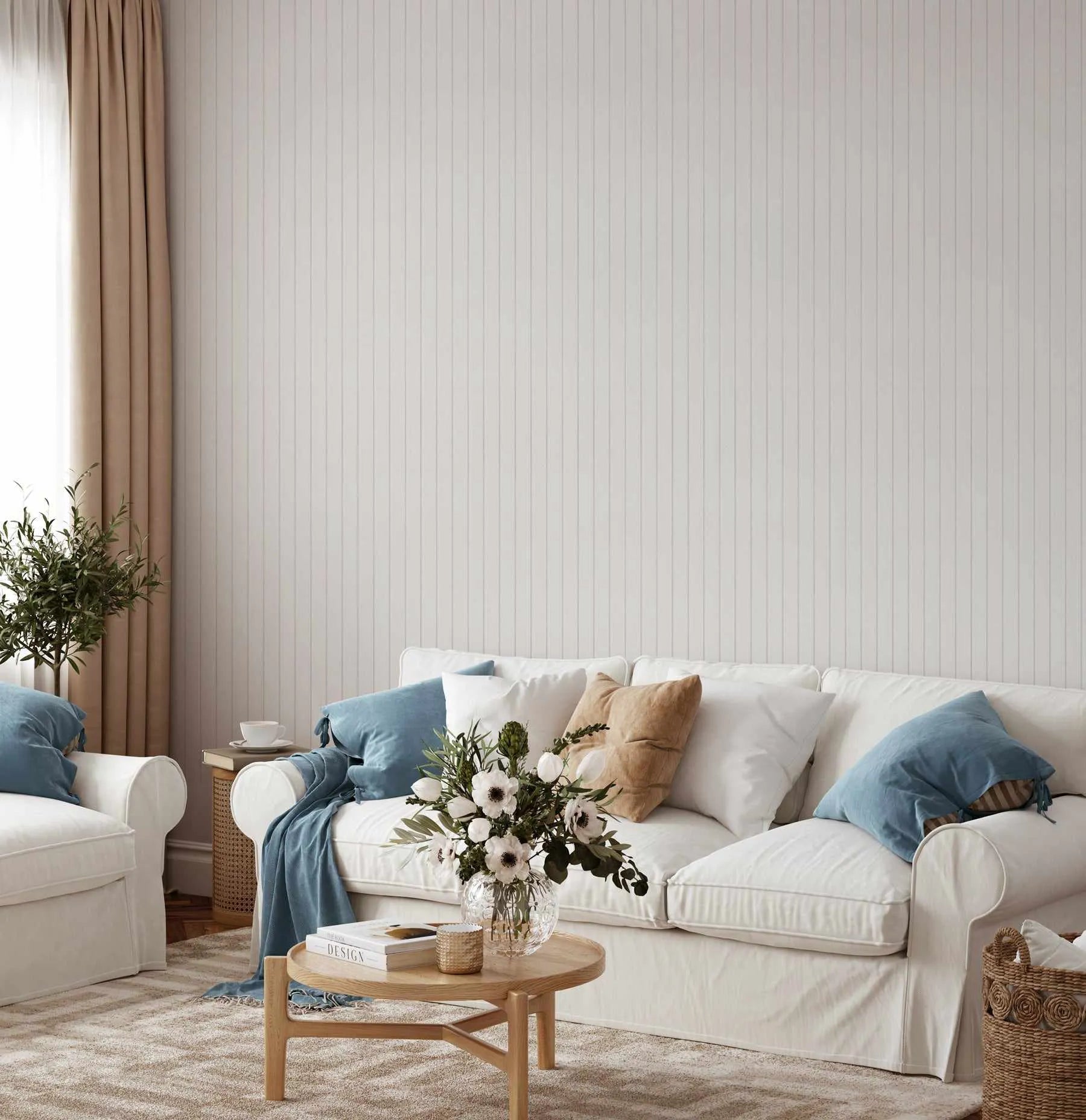 Almost White Battens Wallpaper-Wallpaper-Buy Kids Removable Wallpaper Online Our Custom Made Children√¢‚Ç¨‚Ñ¢s Wallpapers Are A Fun Way To Decorate And Enhance Boys Bedroom Decor And Girls Bedrooms They Are An Amazing Addition To Your Kids Bedroom Walls Our Collection of Kids Wallpaper Is Sure To Transform Your Kids Rooms Interior Style From Pink Wallpaper To Dinosaur Wallpaper Even Marble Wallpapers For Teen Boys Shop Peel And Stick Wallpaper Online Today With Olive et Oriel