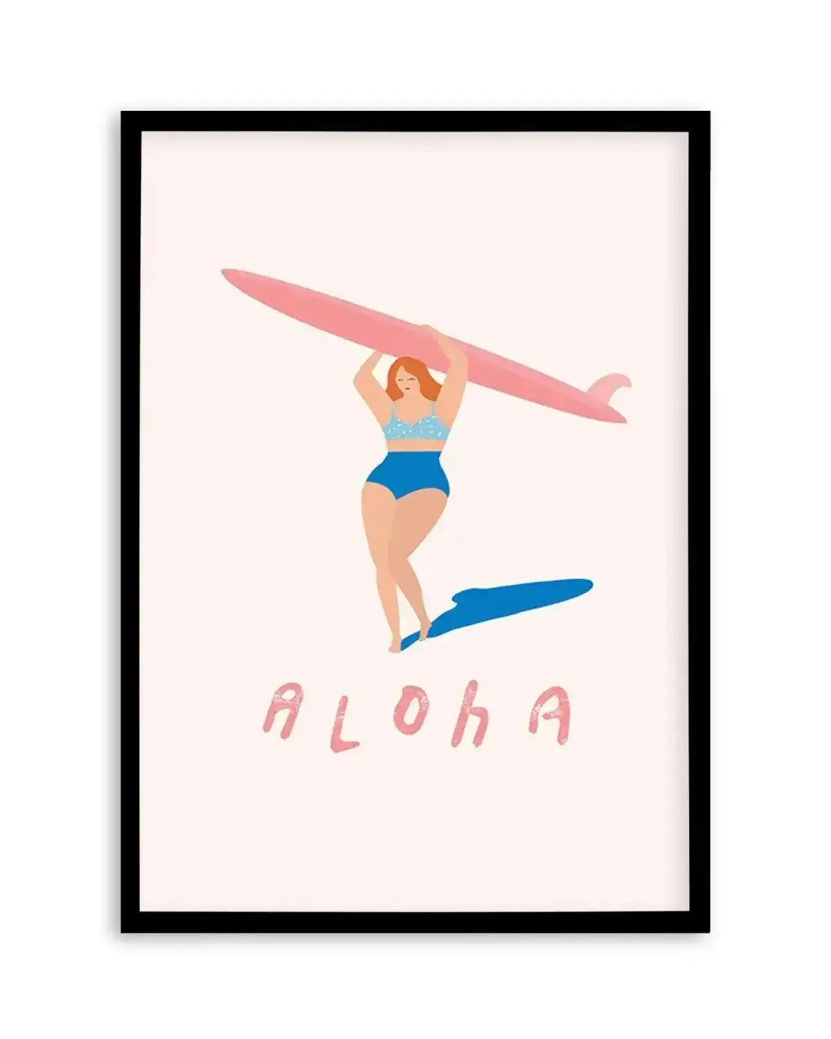 Aloha Surfer Girl Art Print from Olive et Oriel where you can shop wallpaper and artworks online