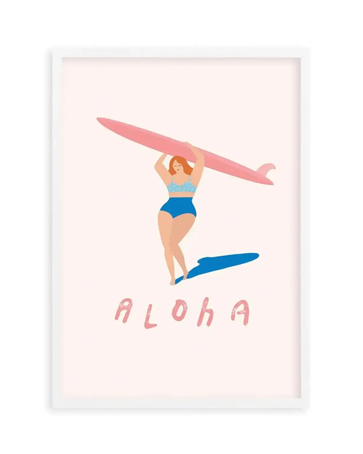 Aloha Surfer Girl Art Print from Olive et Oriel where you can shop wallpaper and artworks online