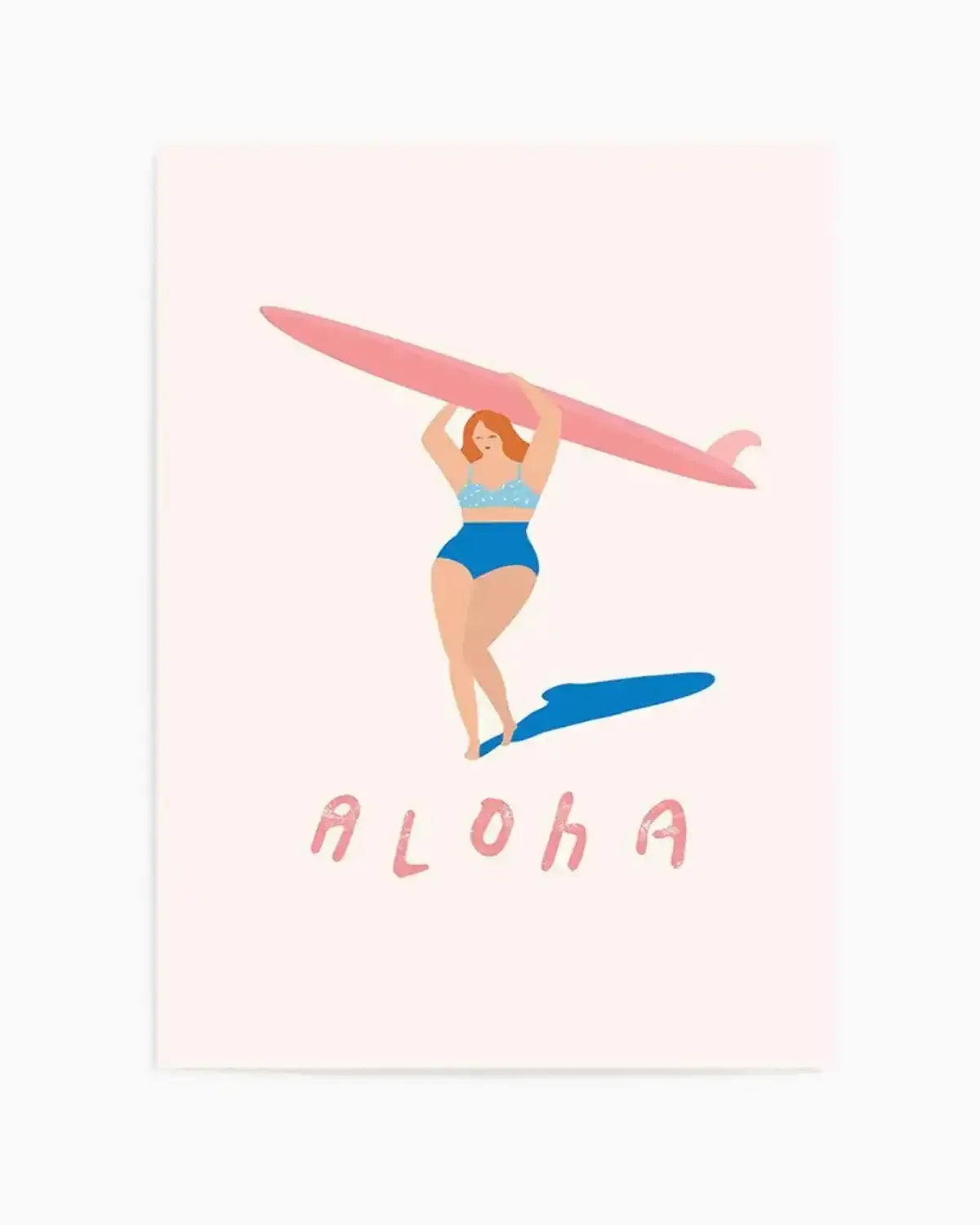Aloha Surfer Girl Art Print from Olive et Oriel where you can shop wallpaper and artworks online