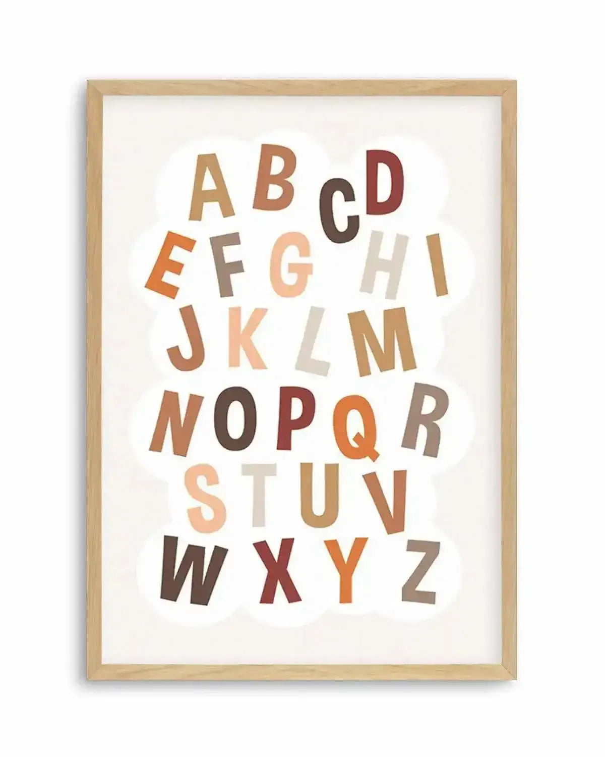 Alphabet Cloud | Neutral Art Print from Olive et Oriel where you can shop wallpaper and artworks online