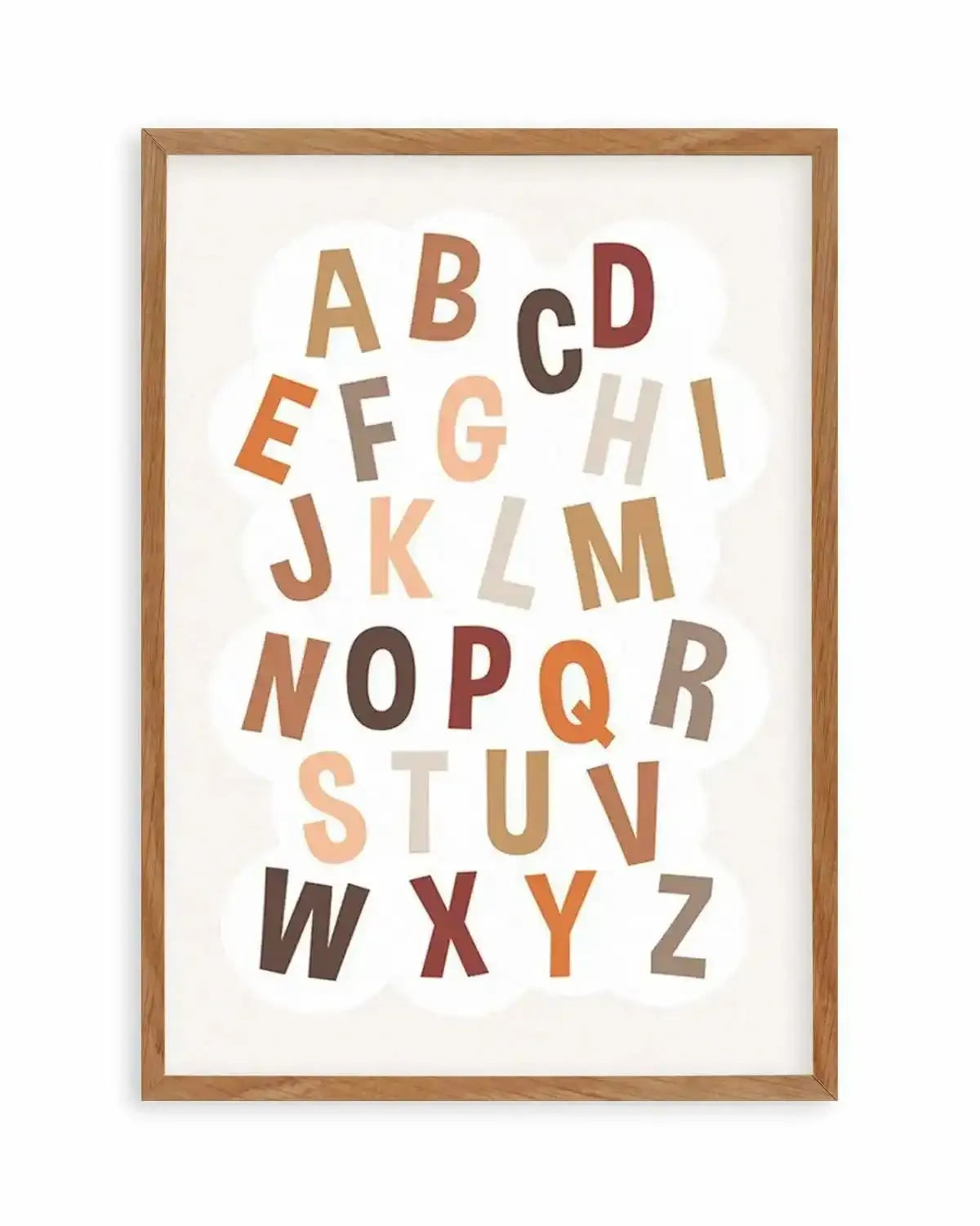 Alphabet Cloud | Neutral Art Print from Olive et Oriel where you can shop wallpaper and artworks online
