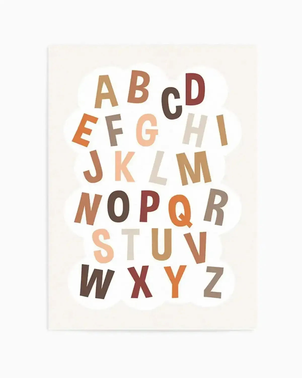 Alphabet Cloud | Neutral Art Print from Olive et Oriel where you can shop wallpaper and artworks online