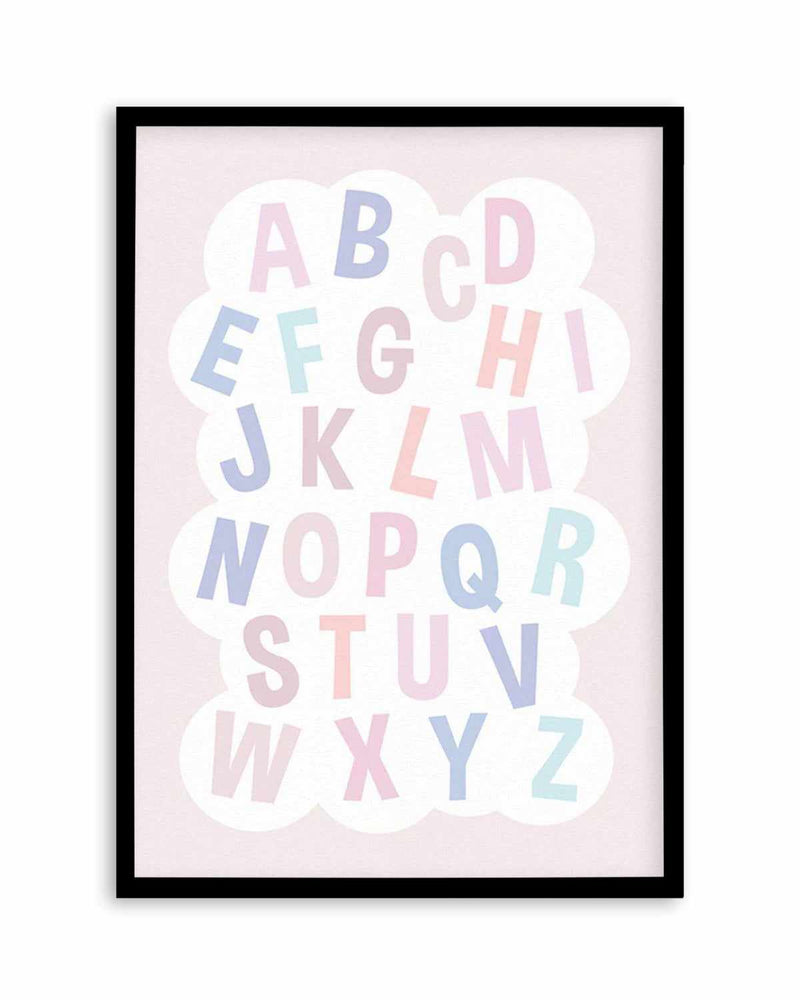 Alphabet Cloud | Pastels Art Print