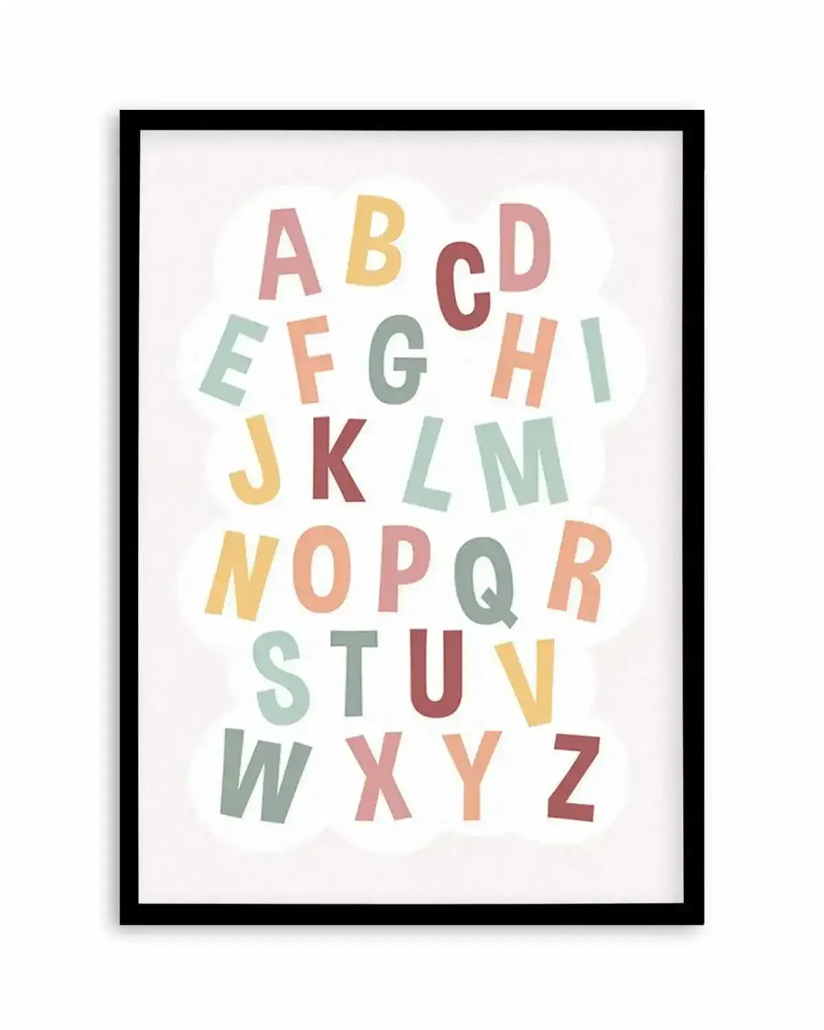 Alphabet Cloud | Soft Pop Art Print from Olive et Oriel where you can shop wallpaper and artworks online
