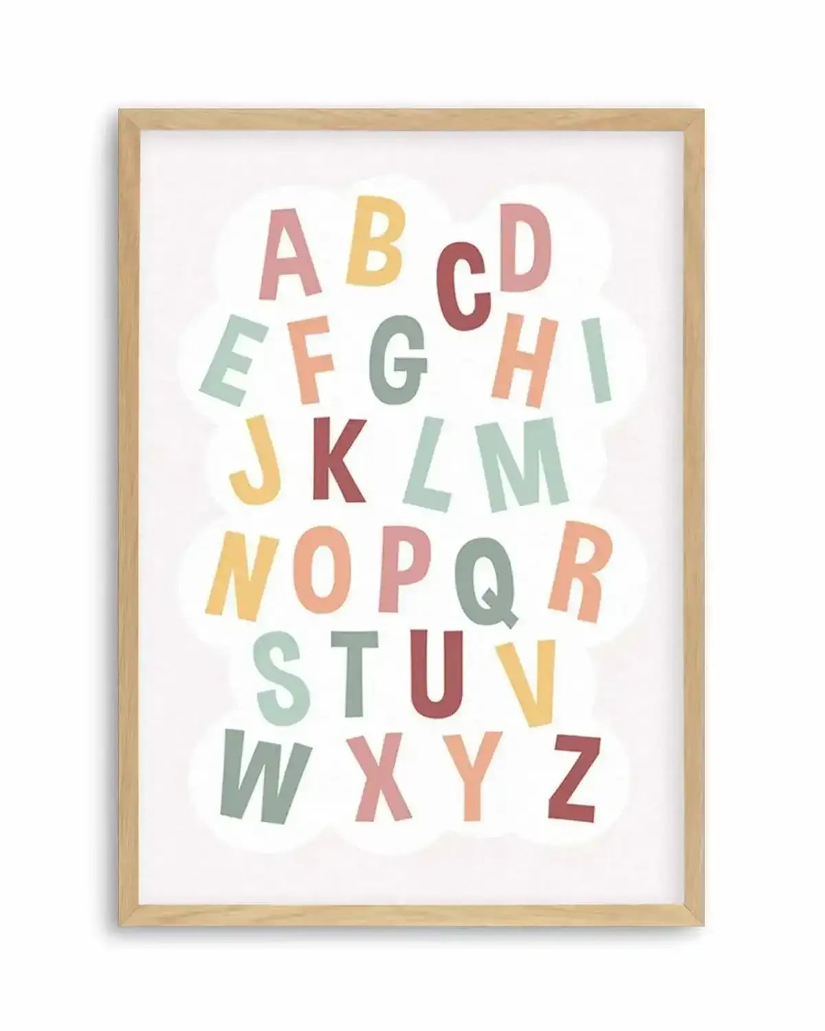 Alphabet Cloud | Soft Pop Art Print from Olive et Oriel where you can shop wallpaper and artworks online
