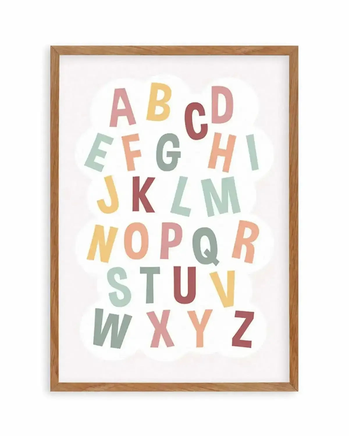 Alphabet Cloud | Soft Pop Art Print from Olive et Oriel where you can shop wallpaper and artworks online