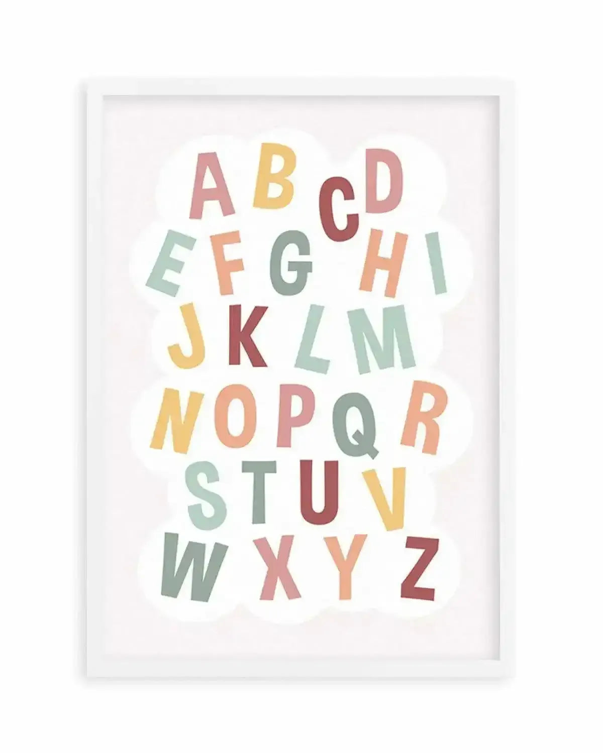 Alphabet Cloud | Soft Pop Art Print from Olive et Oriel where you can shop wallpaper and artworks online
