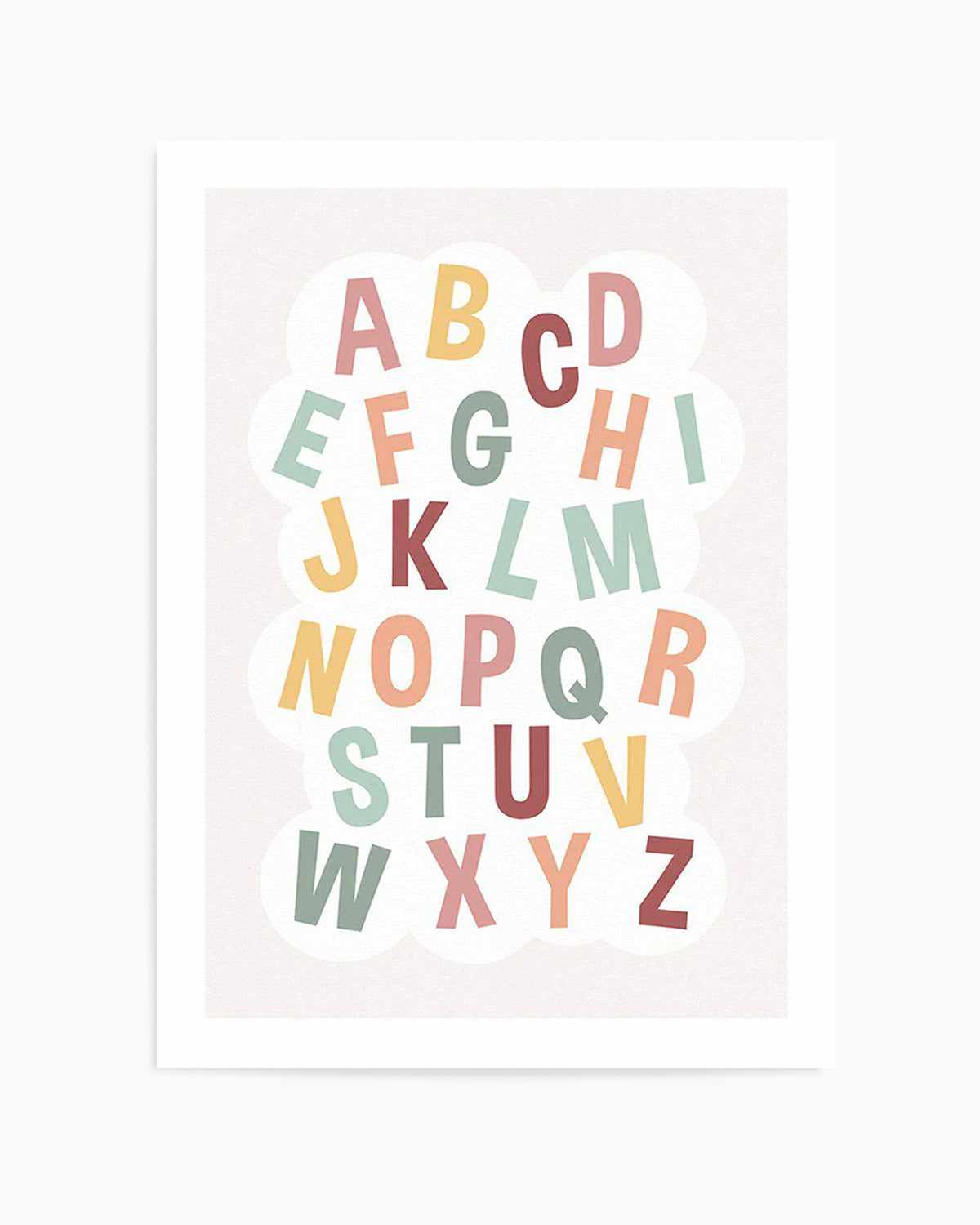 Alphabet Cloud | Soft Pop Art Print