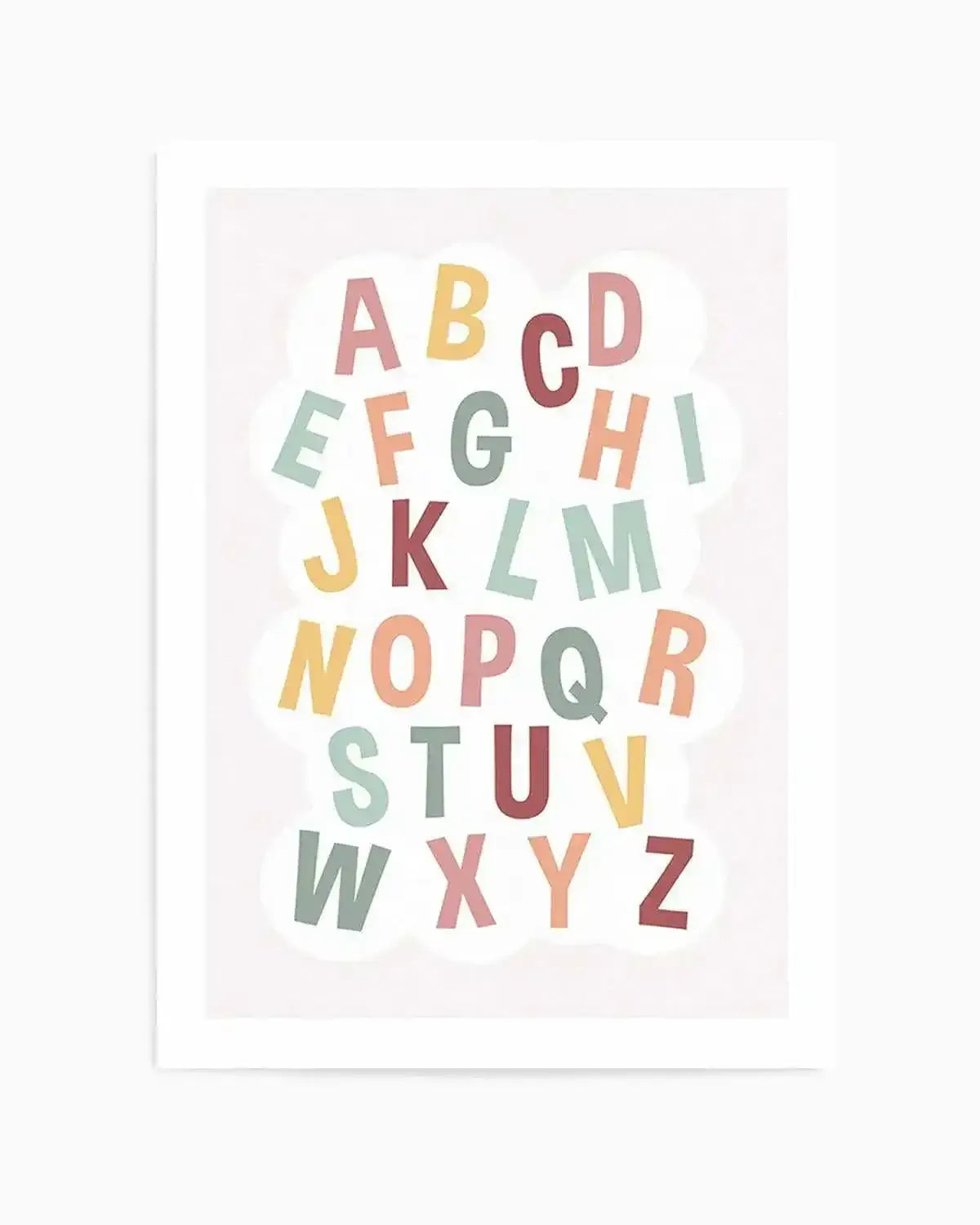 Alphabet Cloud | Soft Pop Art Print from Olive et Oriel where you can shop wallpaper and artworks online