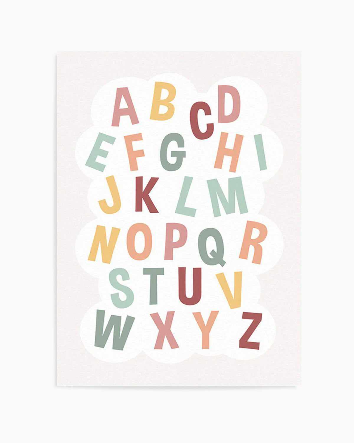 Alphabet Cloud | Soft Pop Art Print