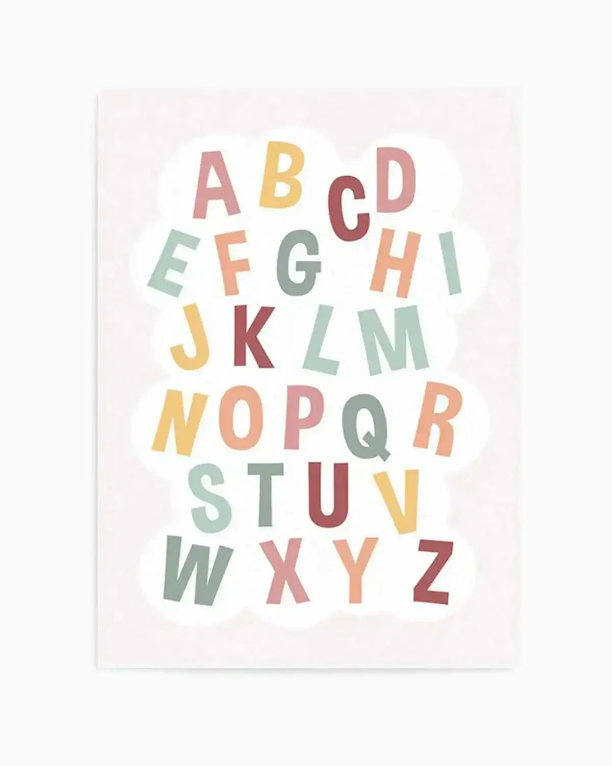 Alphabet Cloud | Soft Pop Art Print from Olive et Oriel where you can shop wallpaper and artworks online