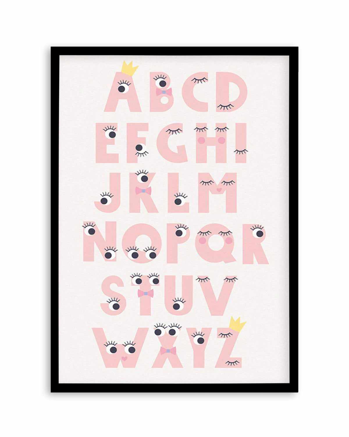 Alphabet Funny Eyes Art Print