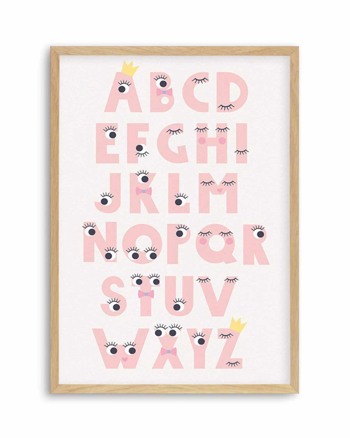 Alphabet Funny Eyes Art Print