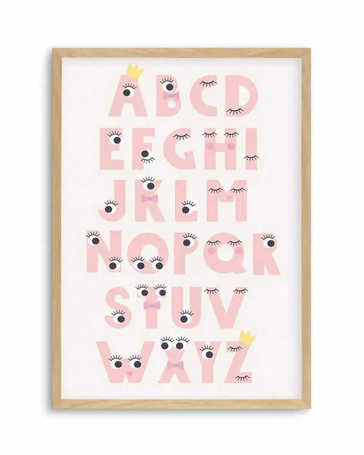 Alphabet Funny Eyes Art Print from Olive et Oriel where you can shop wallpaper and artworks online