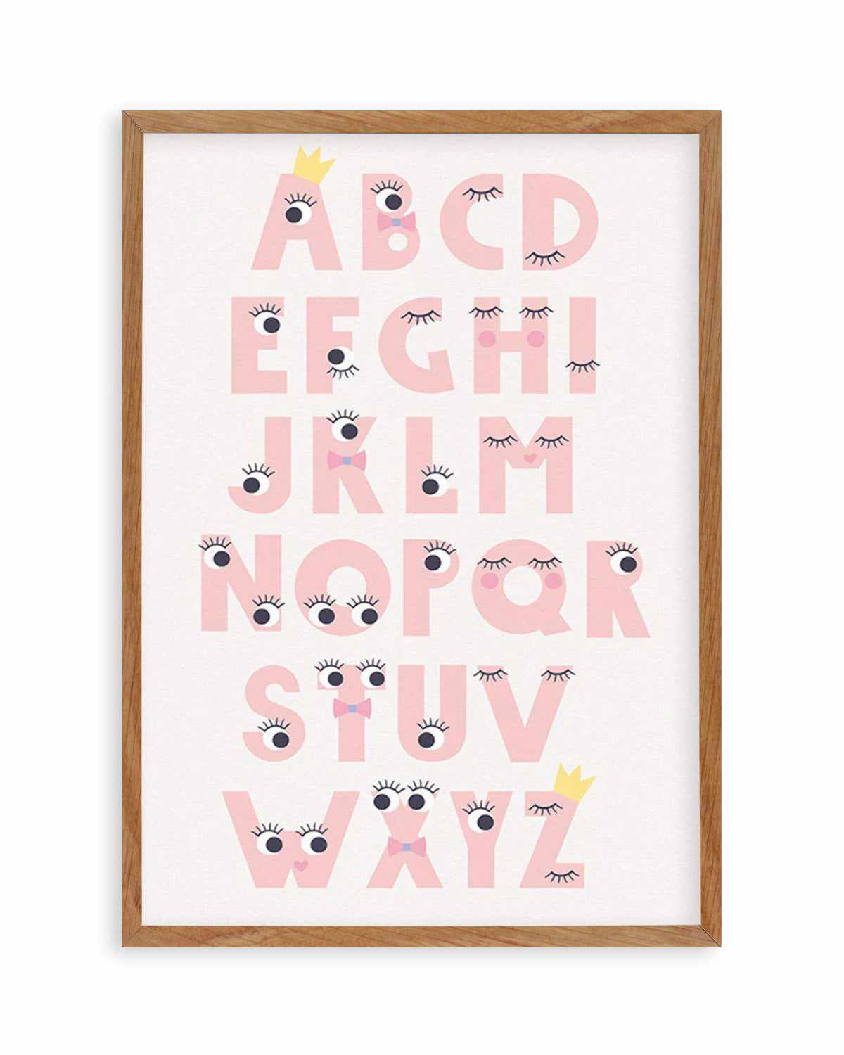 Alphabet Funny Eyes Art Print