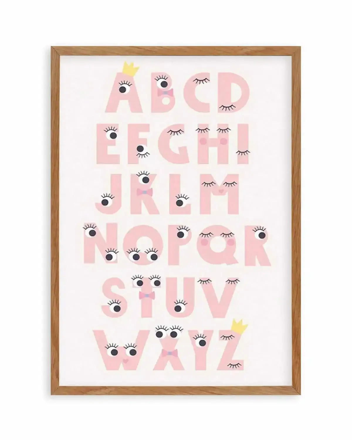 Alphabet Funny Eyes Art Print from Olive et Oriel where you can shop wallpaper and artworks online