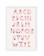 Alphabet Funny Eyes Art Print