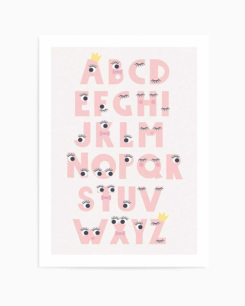 Alphabet Funny Eyes Art Print
