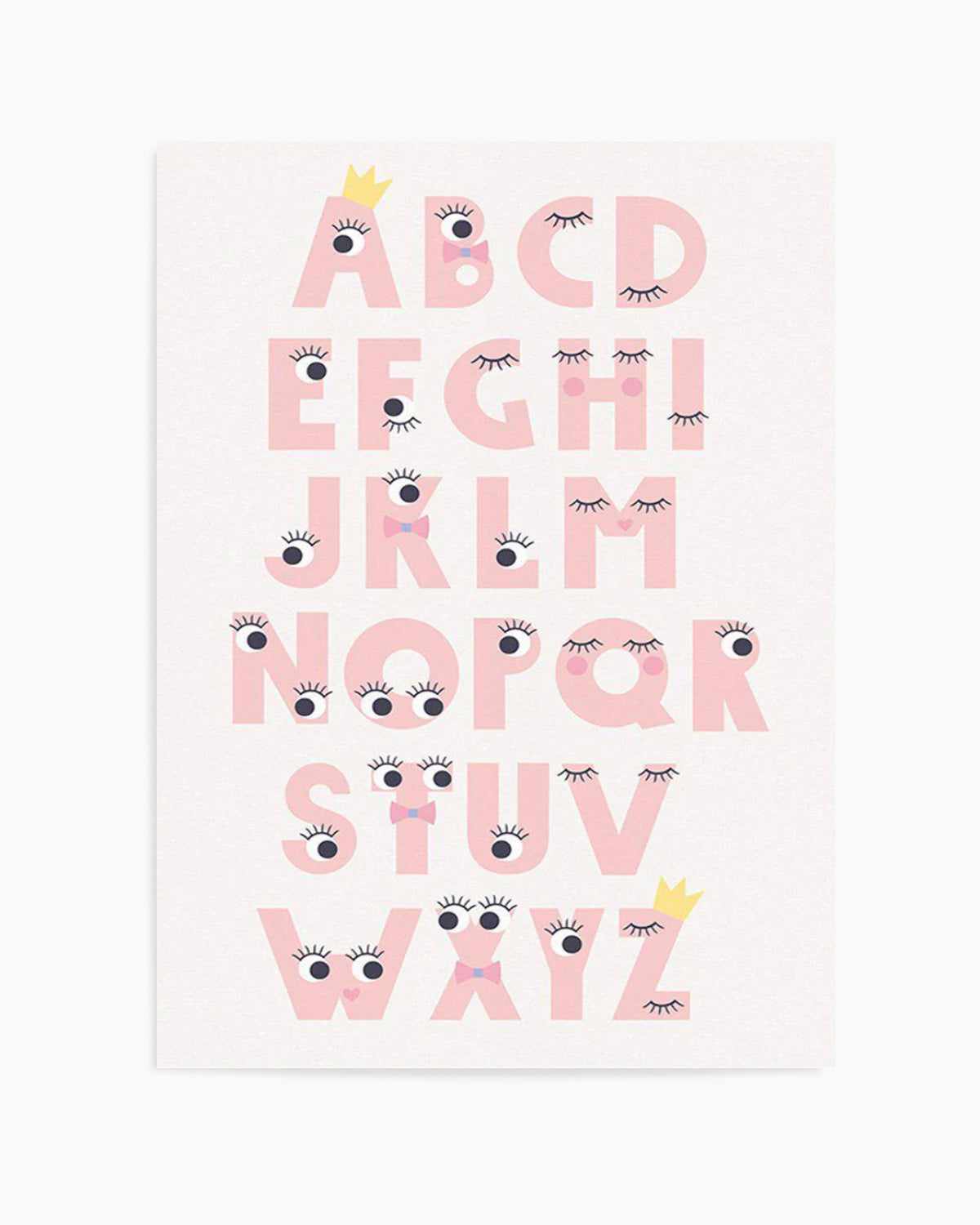 Alphabet Funny Eyes Art Print