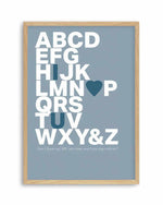 Alphabet Song | 5 Colour Options Art Print
