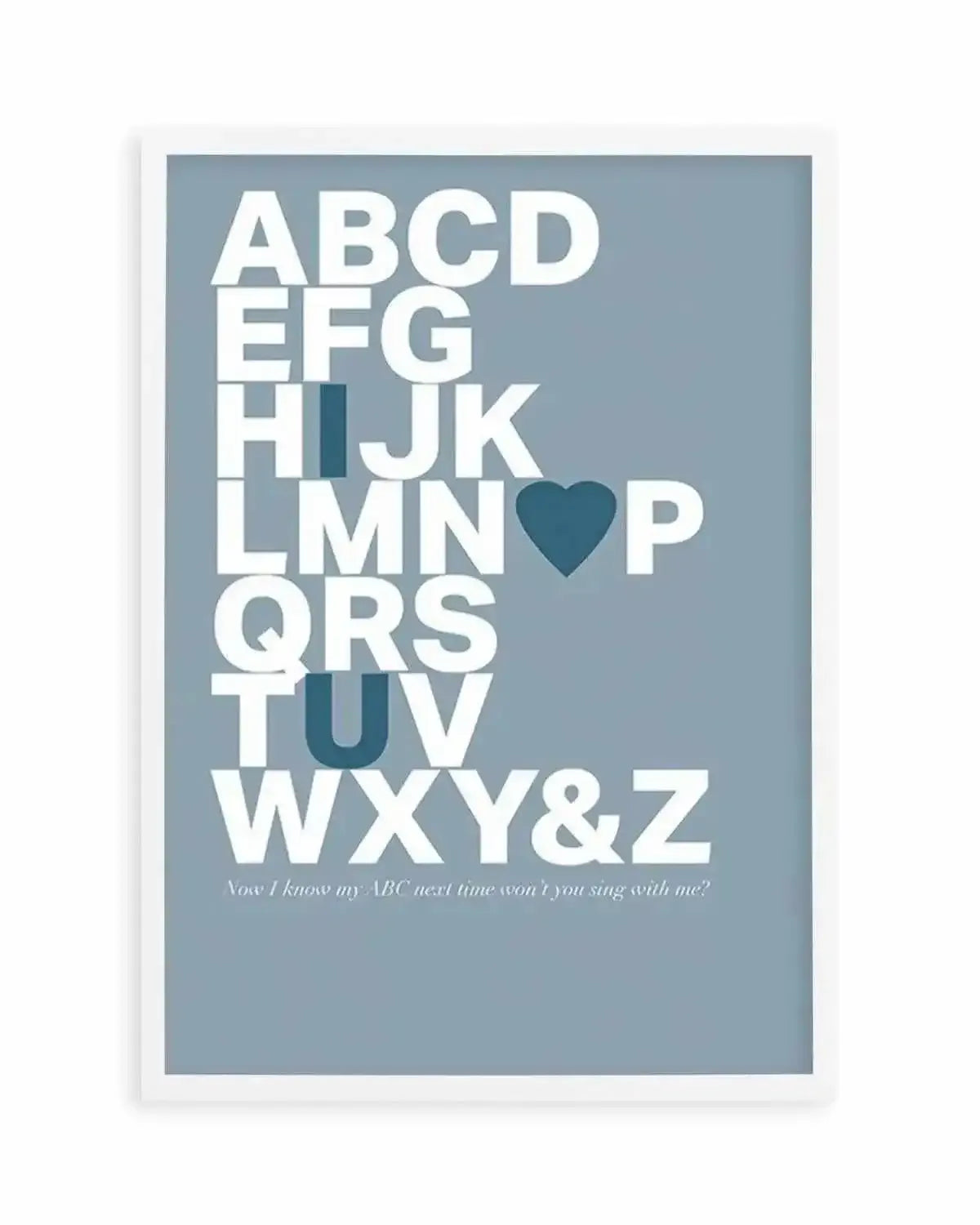 Alphabet Song | 5 Colour Options Art Print from Olive et Oriel where you can shop wallpaper and artworks online