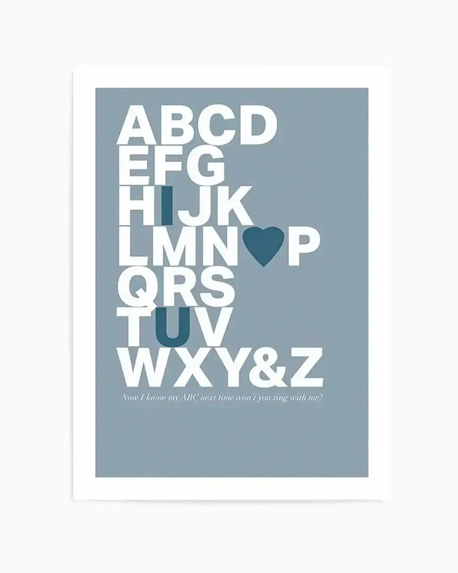 Alphabet Song | 5 Colour Options Art Print from Olive et Oriel where you can shop wallpaper and artworks online