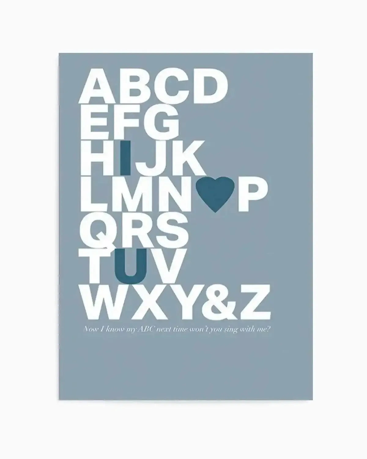 Alphabet Song | 5 Colour Options Art Print from Olive et Oriel where you can shop wallpaper and artworks online