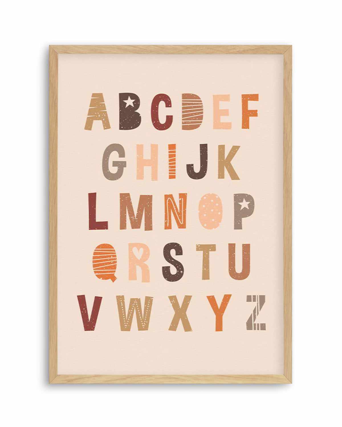 Alphabet | Peach Pop Art Print