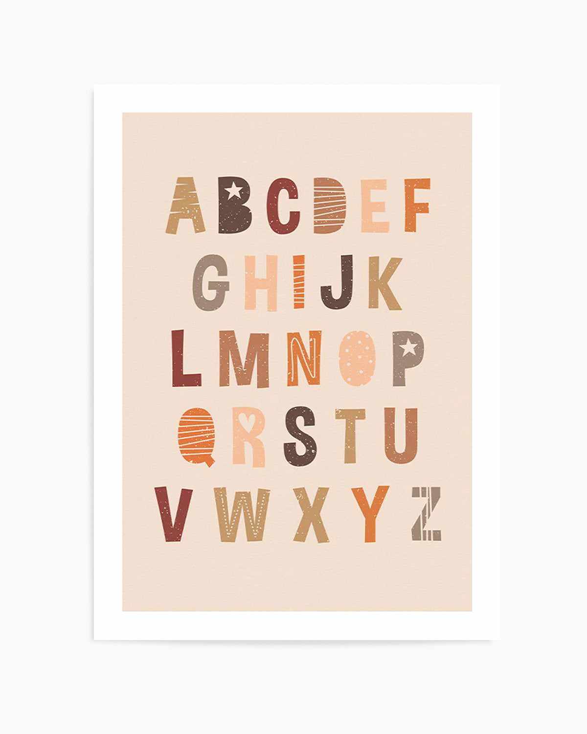 Alphabet | Peach Pop Art Print