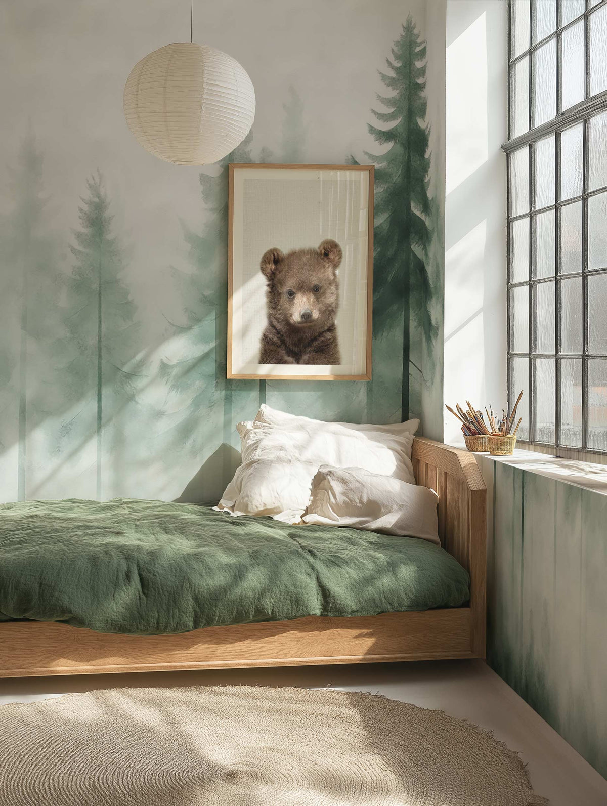 Alpine Mists Wallpaper from Olive et Oriel where you can shop wallpaper and artworks online