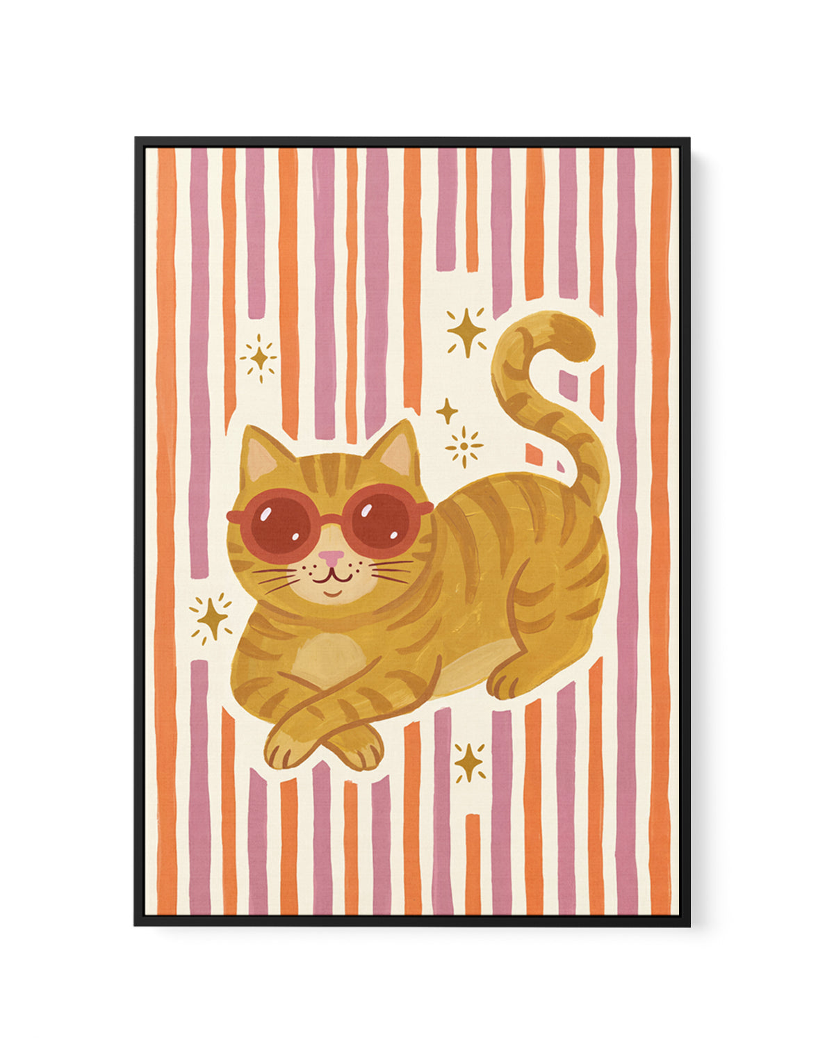 Always Cool Cat | Framed Canvas Art Print