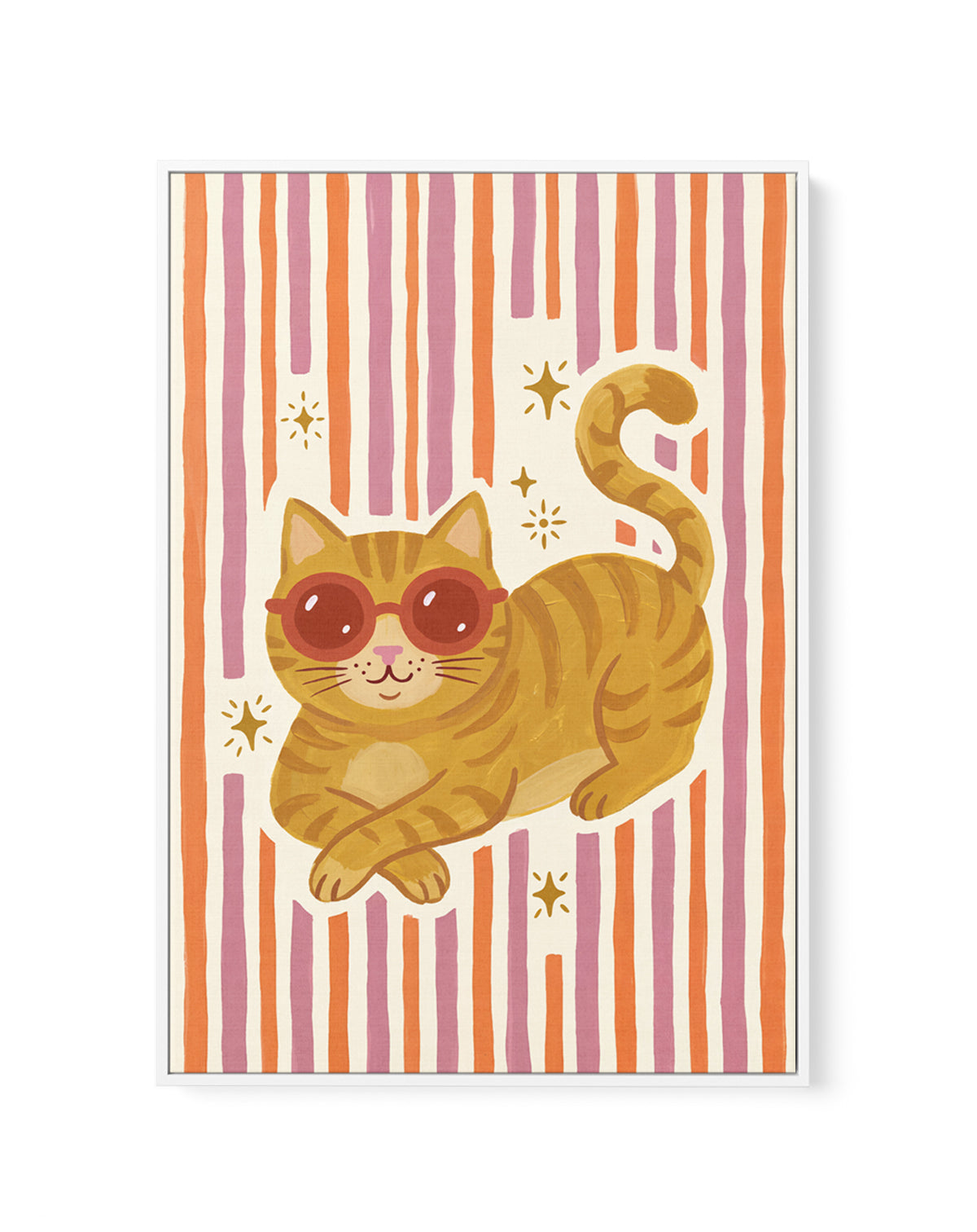 Always Cool Cat | Framed Canvas Art Print