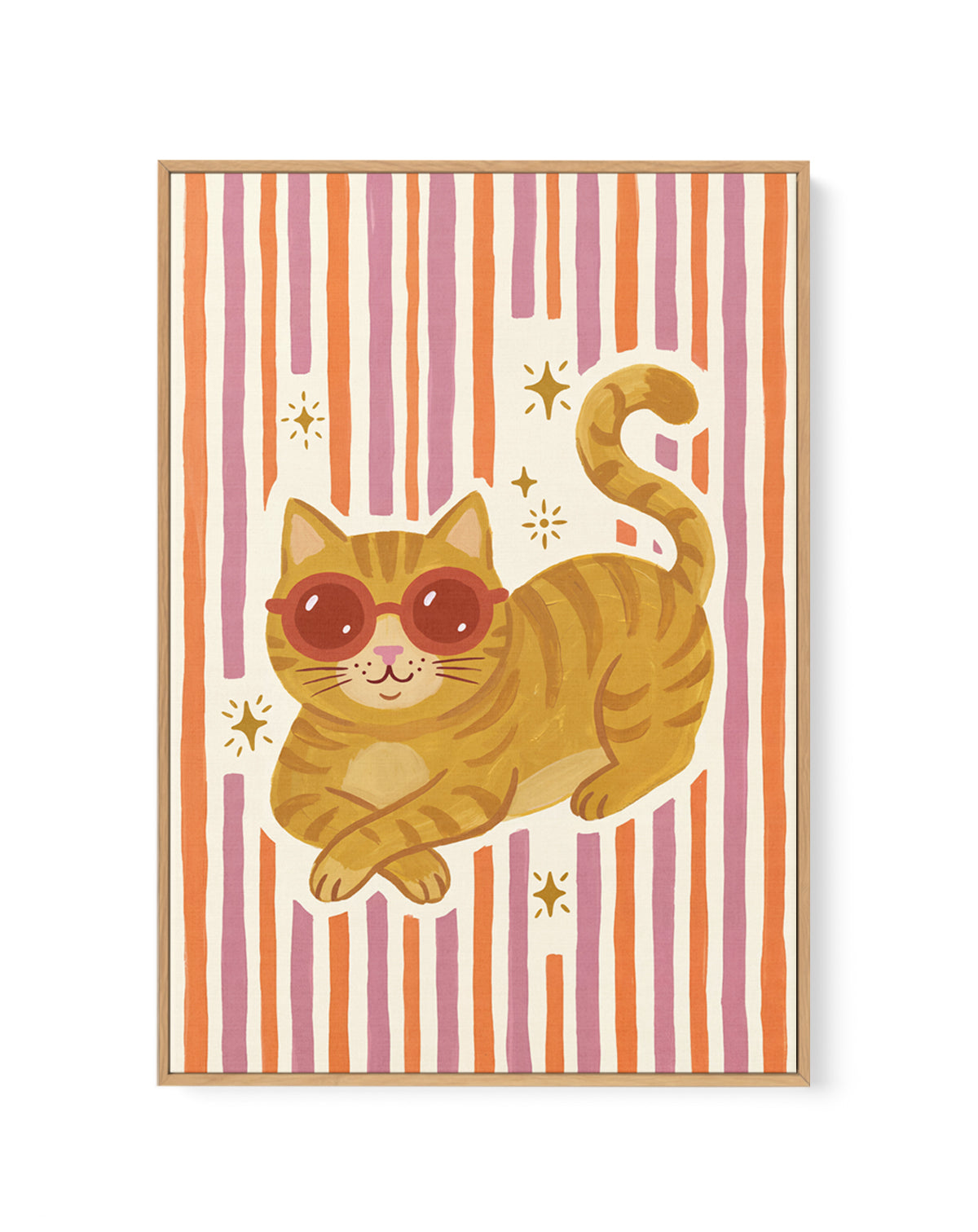 Always Cool Cat | Framed Canvas Art Print